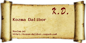 Kozma Dalibor névjegykártya